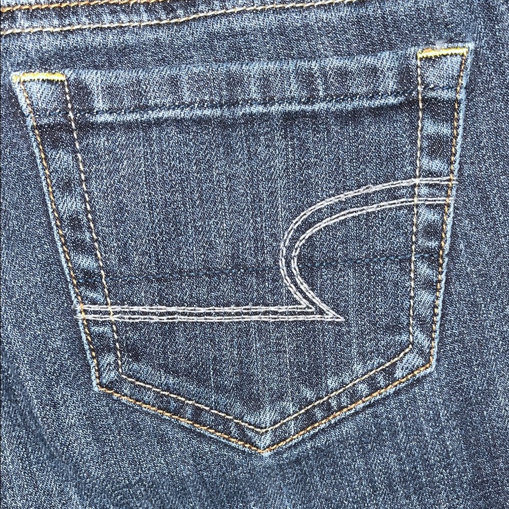 American Eagle Outfitters Stretch Favorite Boyfriend Blue Denim Jeans Size 4 - Picture 9 of 12